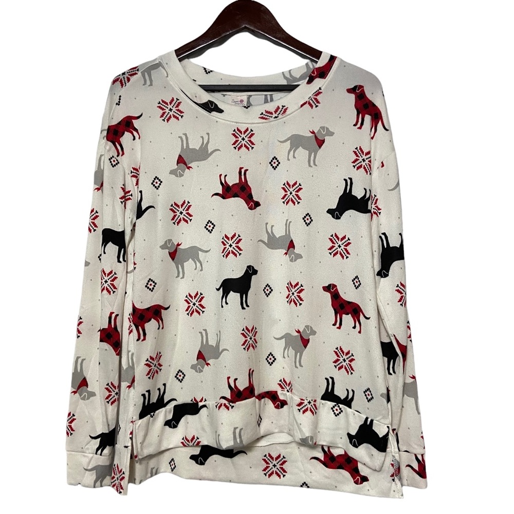 Christmas Dog’s Night Shirt Sleepwear Top Buttery Soft